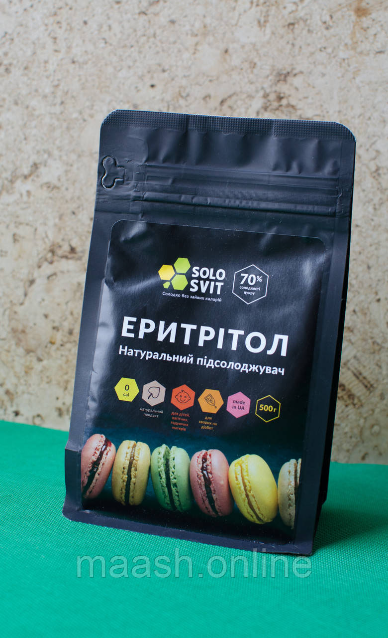 Еритритол природний підсолоджувач Solosvit, 500 г