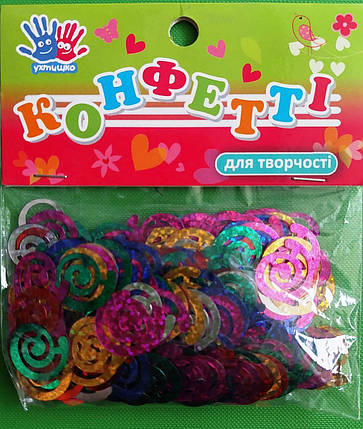 Канц Конфетті "1 Вер"/951030/ "Спіральки" 14гр (40), фото 1