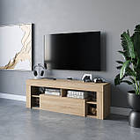Простора тумба для телевізора в спальню, тумба для TV сучасна з Ламінованого ДСП, фото 4