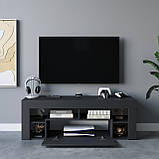 Простора тумба для телевізора в спальню, тумба для TV сучасна з Ламінованого ДСП, фото 2
