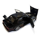 Машинка металева BMW M3 БМВ 1986 купе чорна АвтоЕксперт 1:24 світло звук відкр двері баг капот 20,5*8*5,5 см (GT-99641), фото 5