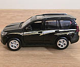 Машинка металева Toyota Prado Тойота Прадо чорна 1:40 відкр двері 5*12*5см (KM6189D), фото 5