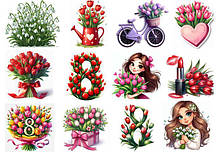 Цукрова картинка 8 Марта 9645