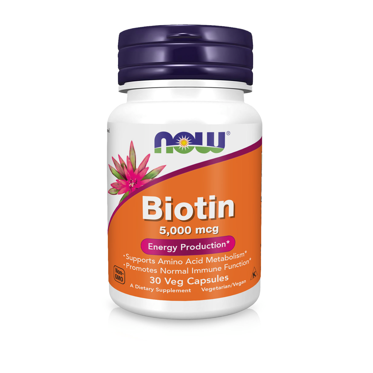 Біотин 5000 МО Now Foods Biotin 5000 мкг 30 капсул