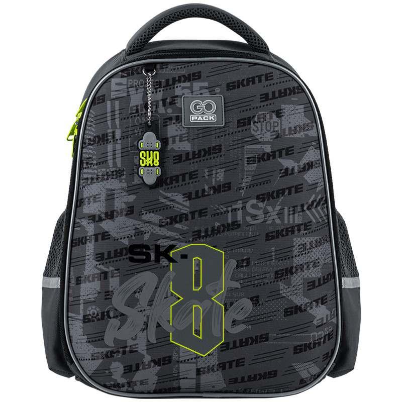 Рюкзак шкільний напівкаркасний GoPack Education Skate GO25-165M-8 38x28x13 сірий
