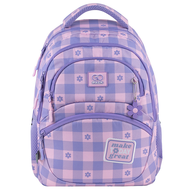 Рюкзак шкільний GoPack Education Make Today Great GO25-175M-4 39x29.5x12 бузковий