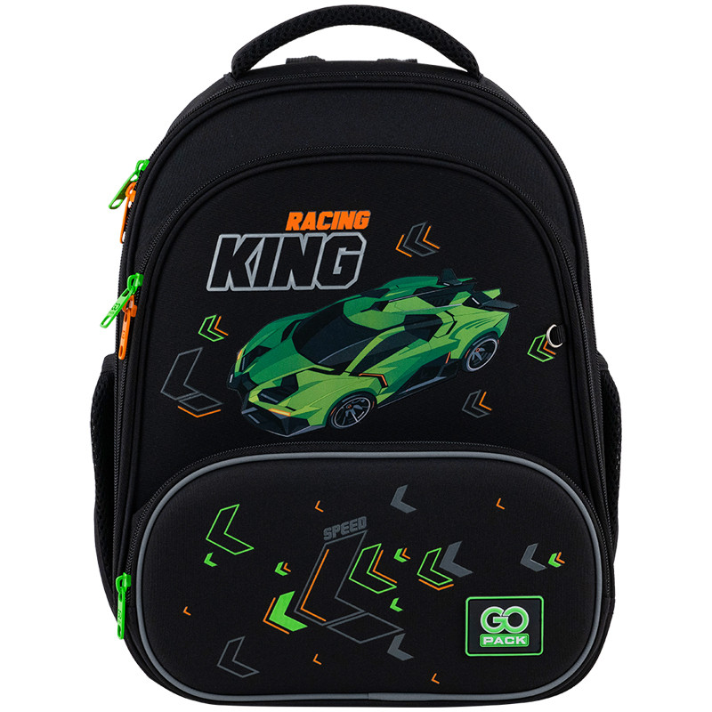 Рюкзак шкільний каркасний GoPack Education Rasing King GO25-597M-5 38x28x15 чорний