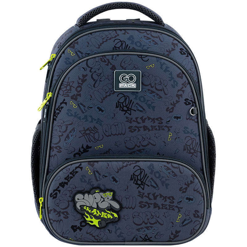 Рюкзак шкільний каркасний GoPack Education Super Skater GO25-597M-4 38x28x15 сірий
