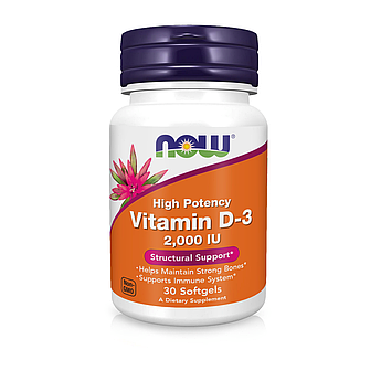 Вітамін Д-3 2000 МО Now Foods D-3 2000 МО 30 капсул