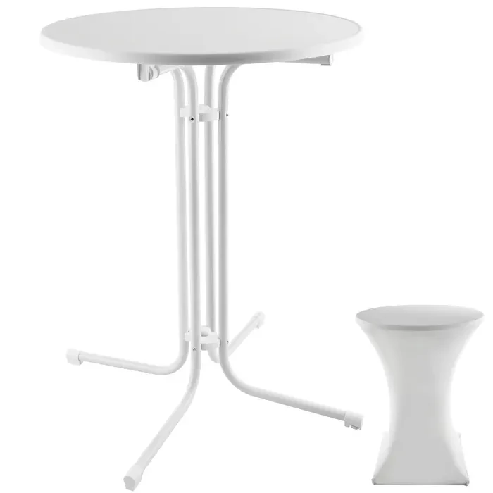 Барний столик зі складною рамою Eren білого кольору, фото 1