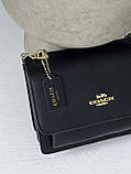 Жіноча сумка Coach Mini Klare через плече чорний класичний Коуч, фото 2