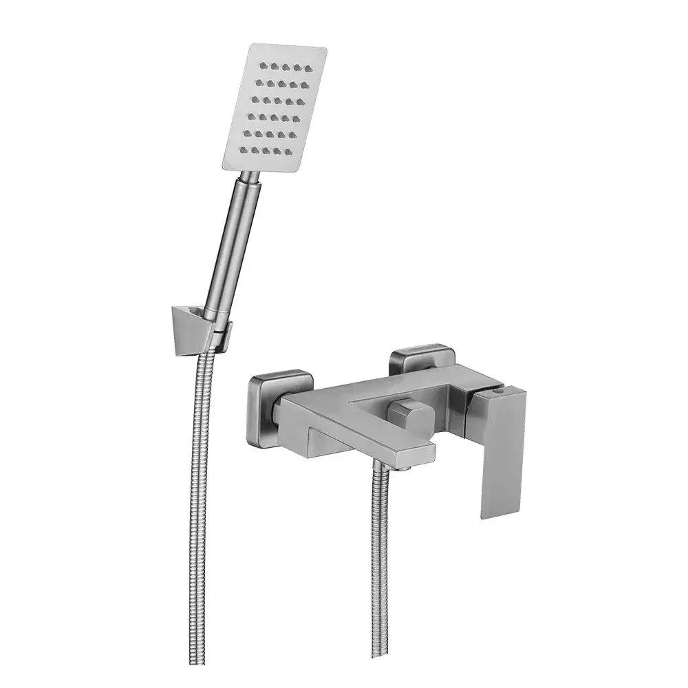 Змішувач для ванни PRO3B-02 (євро перемикач, нержавіюча сталь), фото 1