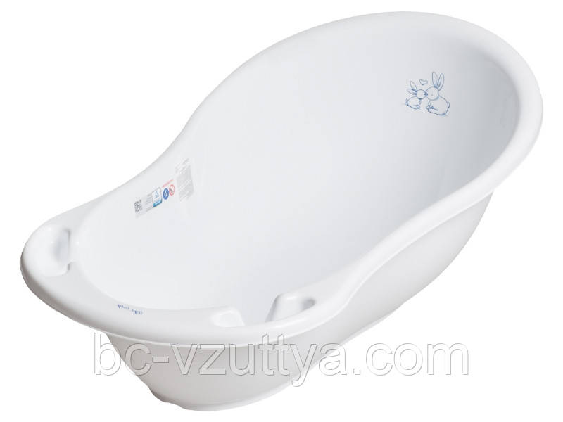 Ванна дитяча зі зливом Bunny 86 см white