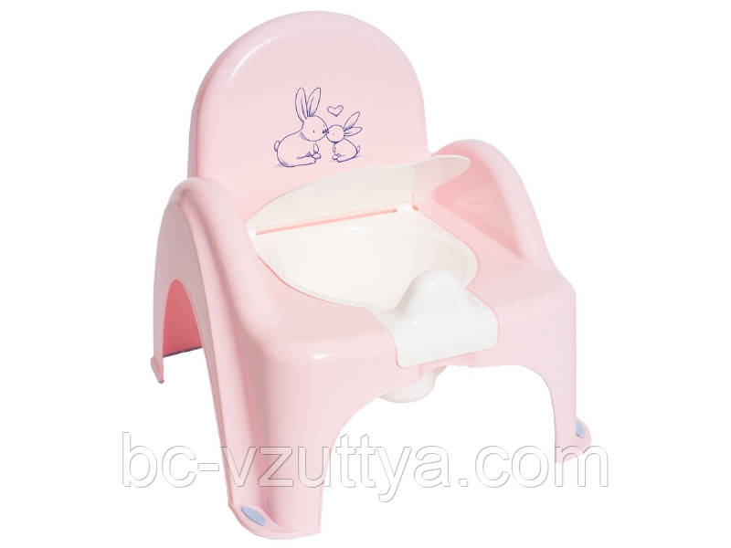 Горщик-стілець дитячий з музикою Bunny powder pink