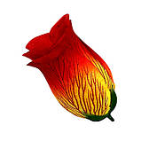 Штучний бутон троянди с прожилками, 10см, фото 2