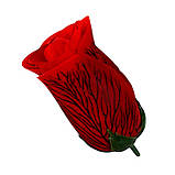 Штучний бутон троянди с прожилками, 10см, фото 8