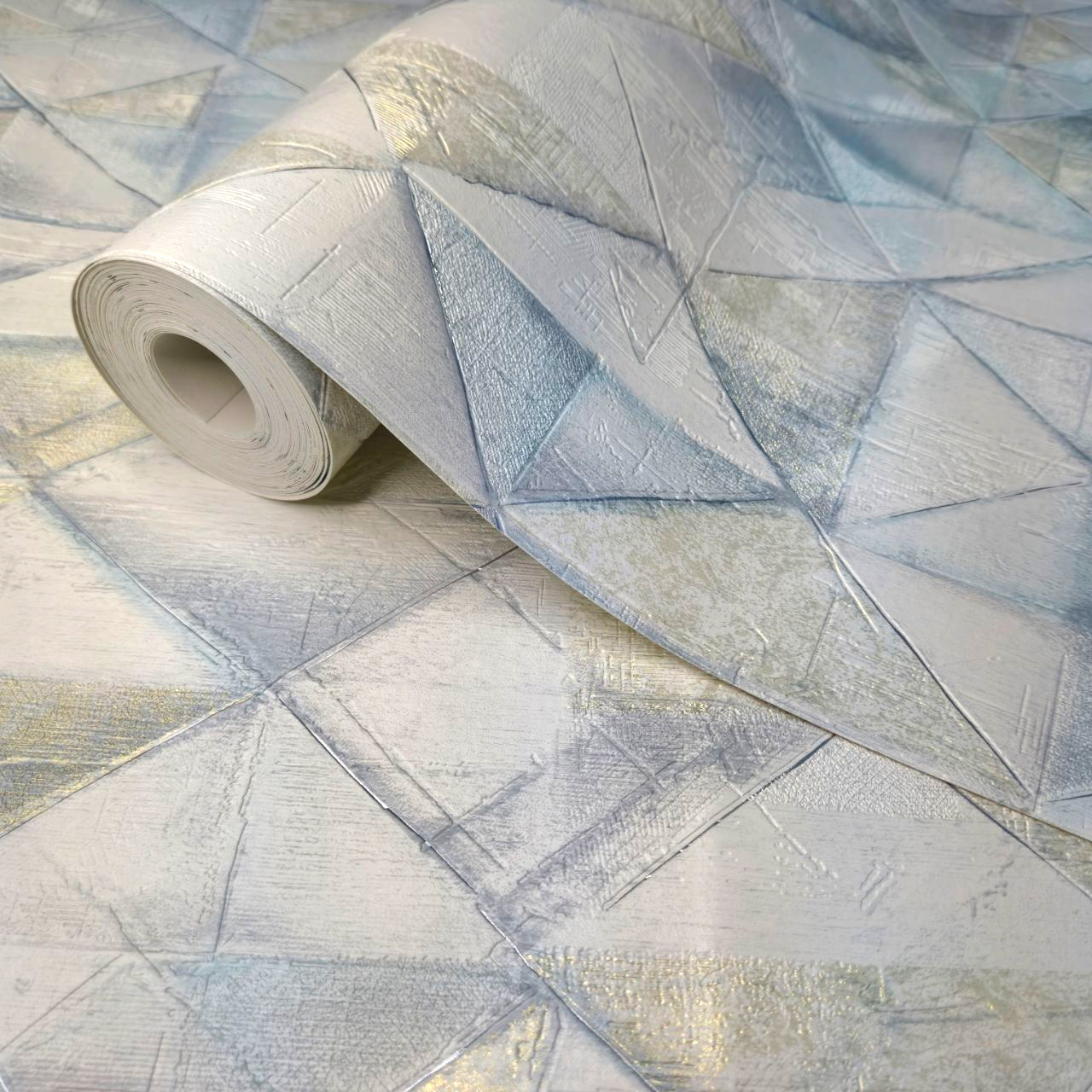 Шпалери вінілові 10.05 × 0.53 м Слов’янські шпалери 5737-03, блакитні для спальні, кухні, дитячої кімнати, вітальні, фото 1