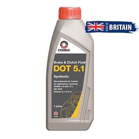 Гальмівна рідина Comma DOT 5.1 BRAKE FLUID 1л, фото 1