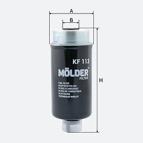 Фільтр паливний Molder Filter KF 113 (WF8371, KC223, WK8158), фото 4