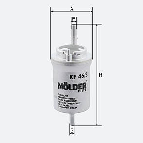 Фільтр паливний Molder Filter KF 46/3 (WF8317, KL156/3, WK692), фото 4