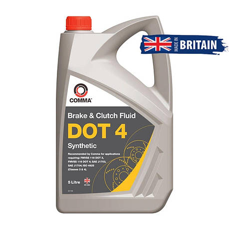 Гальмівна рідина Comma DOT 4 BRAKE FLUID 5л, фото 1
