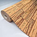Шпалери вінілові 10.05 × 0.53 м Слов’янські шпалери 9419-05 (під цеглу), коричневі для кухні, коридору, вітальні, спальні, фото 6