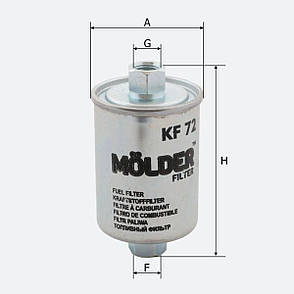 Фільтр паливний Molder Filter KF 72 (WF8182, KL182, WK6125), фото 4