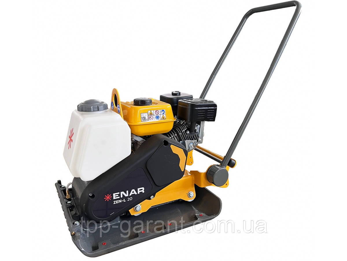 Віброплита 90кг ENAR ZEN-L 20W (двигун G210 FA 500×588 мм колеса та бак, Іспанія)