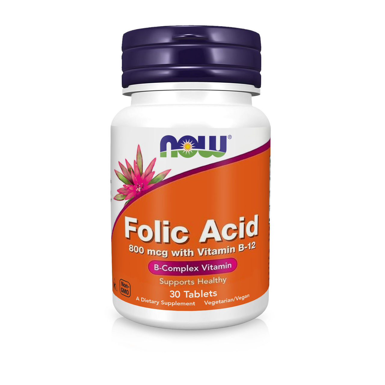 Фолієва кислота Now Foods Folic Acid 800 мкг 30 таблеток