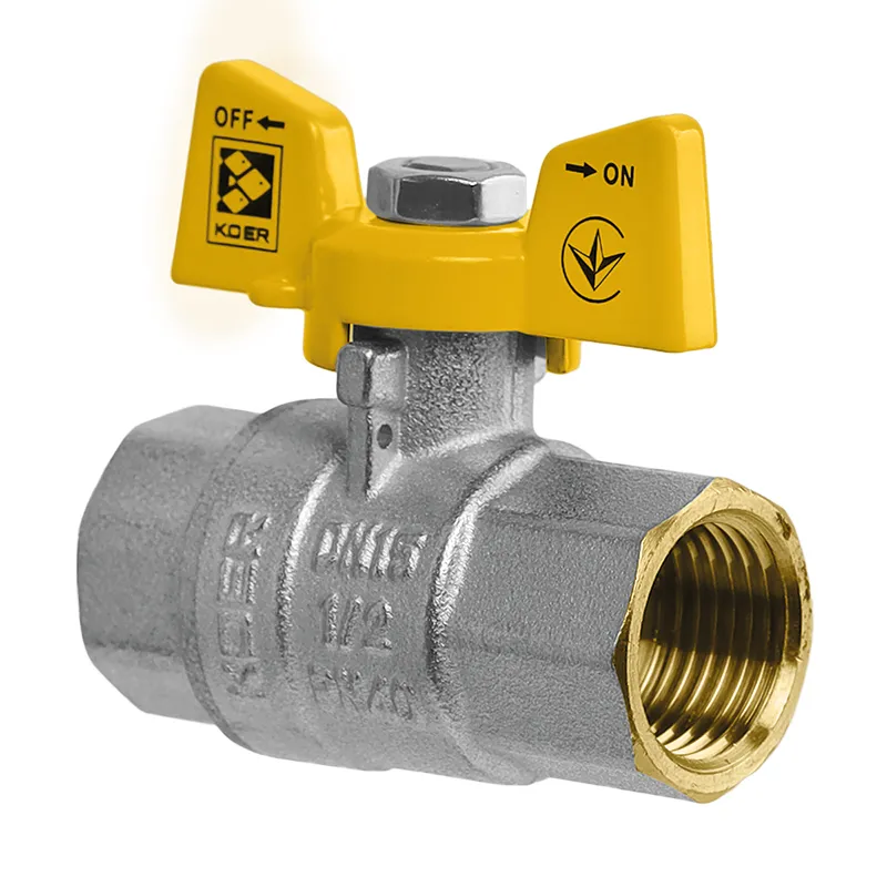 Кран кульовий Koer KG.207 — 3/4" FF ГГБ (газ) (KR4959)