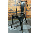 Стілець Толікс V металевий чорний вінтаж, фото 3
