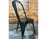 Стілець Толікс V металевий чорний вінтаж, фото 4