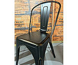 Стілець Толікс V металевий чорний вінтаж, фото 5