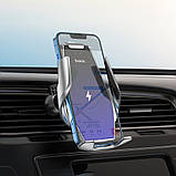 Автотримач із бездротовим заряджанням Hoco S14 Plus Wireless silver, фото 2