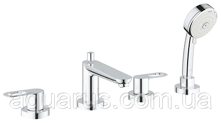 Змішувач на борт ванни на 4 отвори Grohe BauLoop (2511900A), фото 1