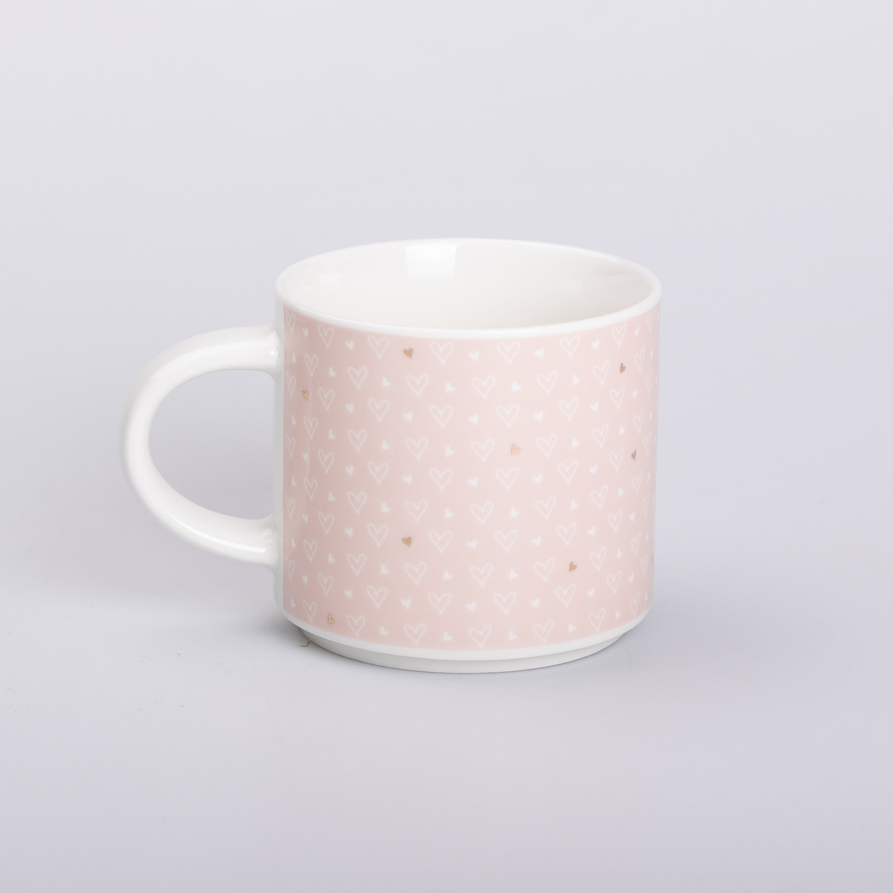 Чашка керамічна 350 (мл) для кави та чаю Рожева