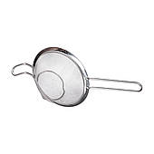 Друшляк-сито з ручкою 16 см дрібнокомірчаста сітка з нержавіючої сталі