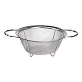 Друшляк з двома ручками 20 см дрібнокомірчаста сітка з нержавіючої сталі