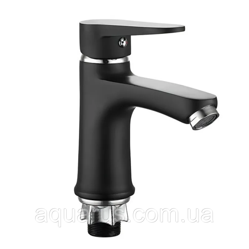 Змішувач для умивальника Mixxus Elvis 001 (NUT) BLACK (без шлангів) (MI6577)