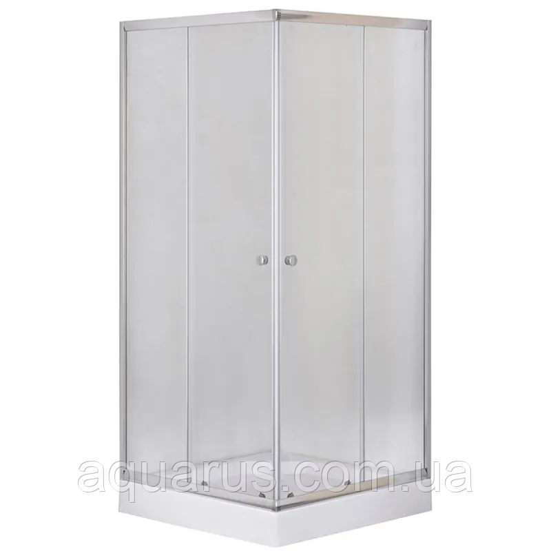 Душова кабіна з низьким піддоном Mixxus CUBIC SCT01-90x90x195-FB CHROME матове скло 4мм (MI6903)