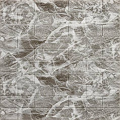 Декоративная 3D панель самоклейка 700x770x5мм Черный мрамор (кирпич)(061-5) SW-00000036