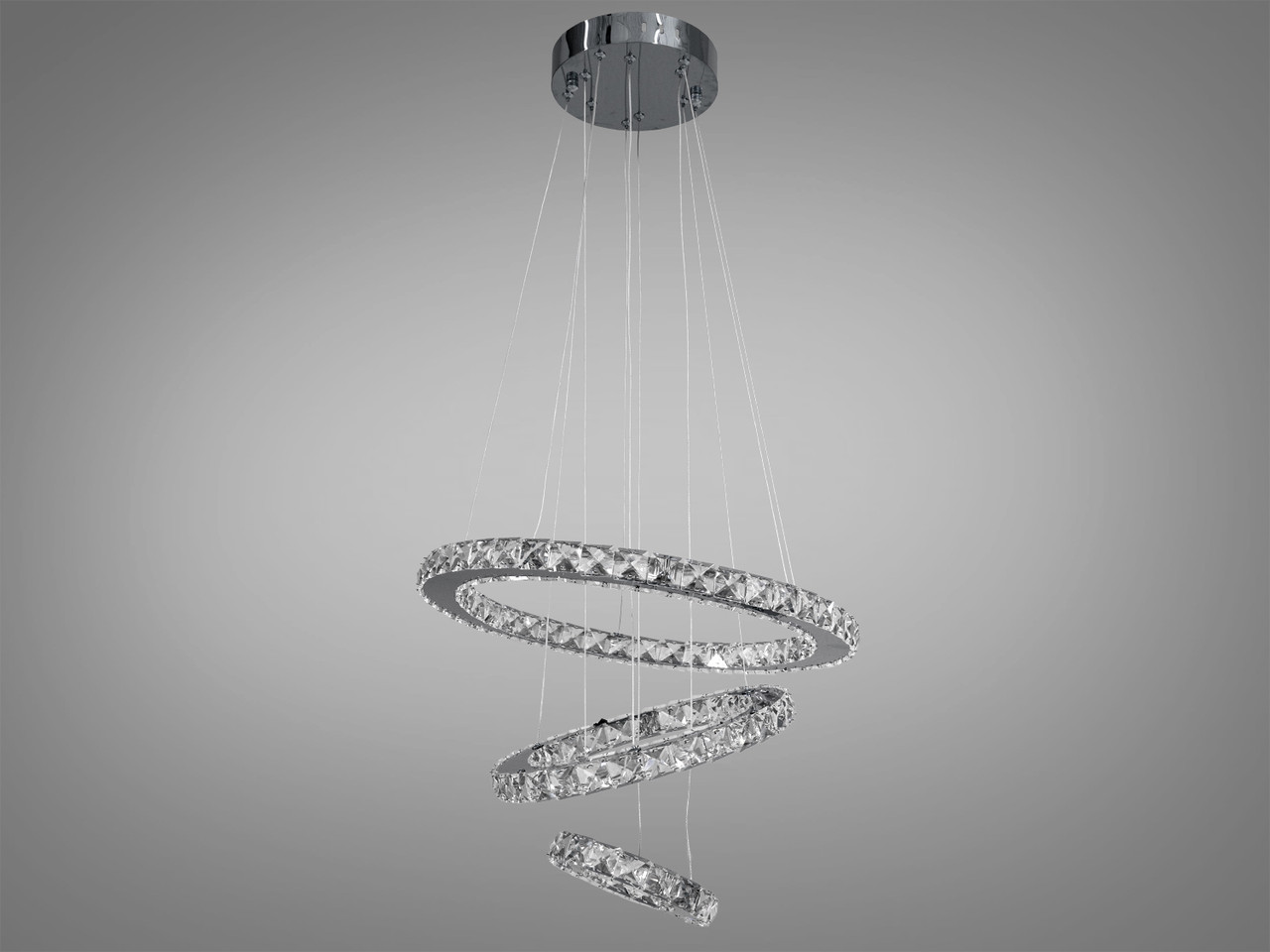 Кришталева світлодіодна люстра 7201-6W/480+340+190HR, фото 1