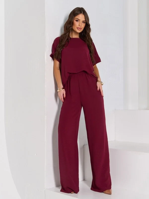 Костюми ISSA PLUS 12766 L темно-бордовий, фото 1