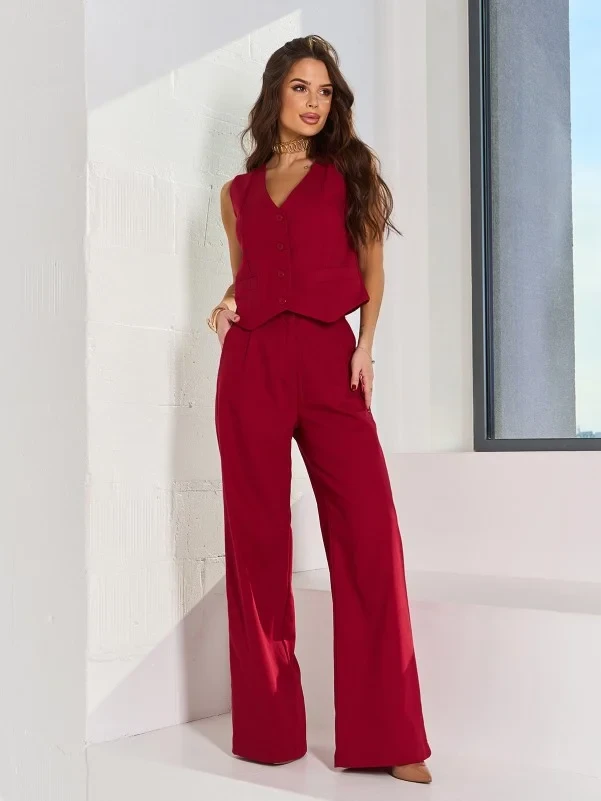 Костюми ISSA PLUS 14101 L бордовий, фото 1