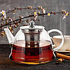 Чайник заварювальний зі скла 1500 мл зі сталевим фільтром Kamille KM-0784L, фото 10
