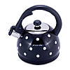 Чайник із нержавіючої сталі 2л зі свистком у горошок Kamille KM-1070BL, фото 3