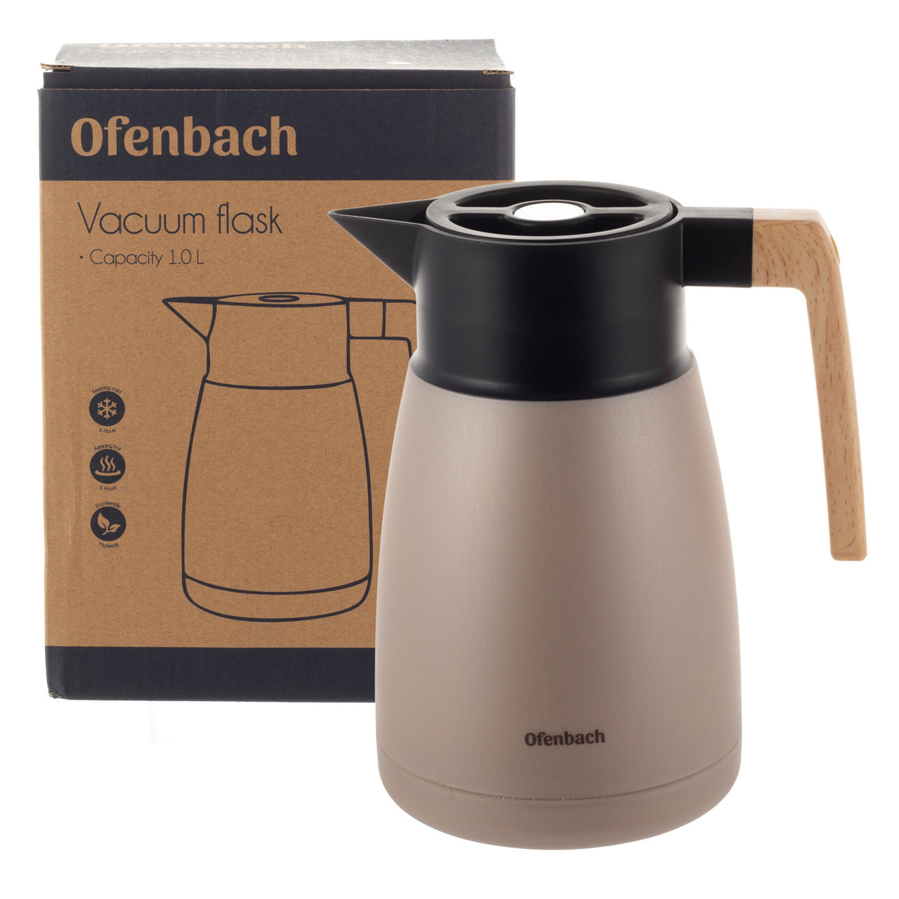 Термос-глечик питний Ofenbach Vizo KM-101326-BG 1000 мл бежевий