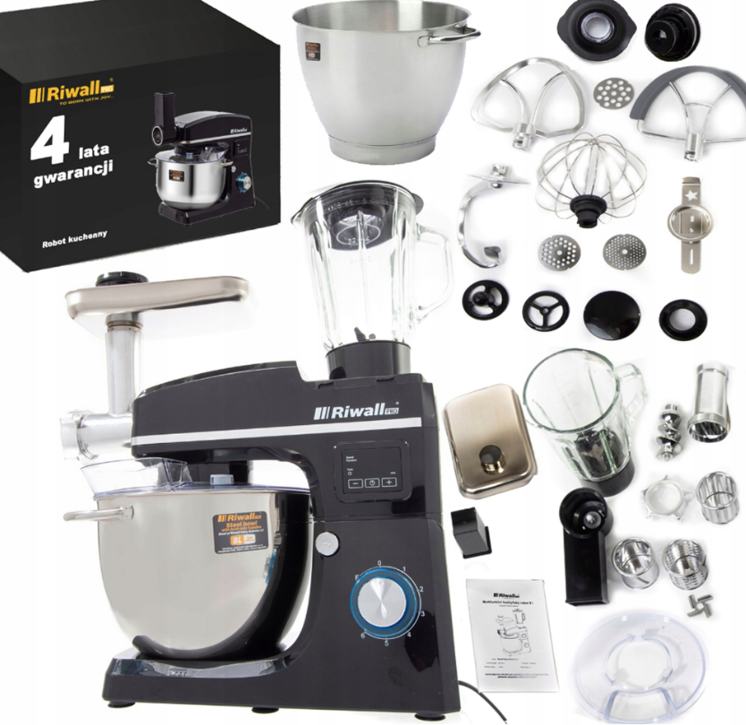 Кухонний комбайн Riwall 28в1 4000Вт + Чаша з підігрівом 8л (Чехія), фото 1