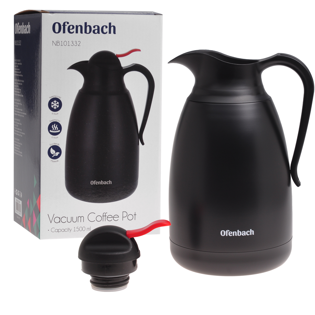 Термос конференційний Ofenbach KM-101332 із пластиковою кришкою 1.5 л, фото 1