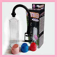 Вакуумна помпа для чоловіків із трьома силіконовими насадками, Насос для збільшення члена, Інтимні іграшки